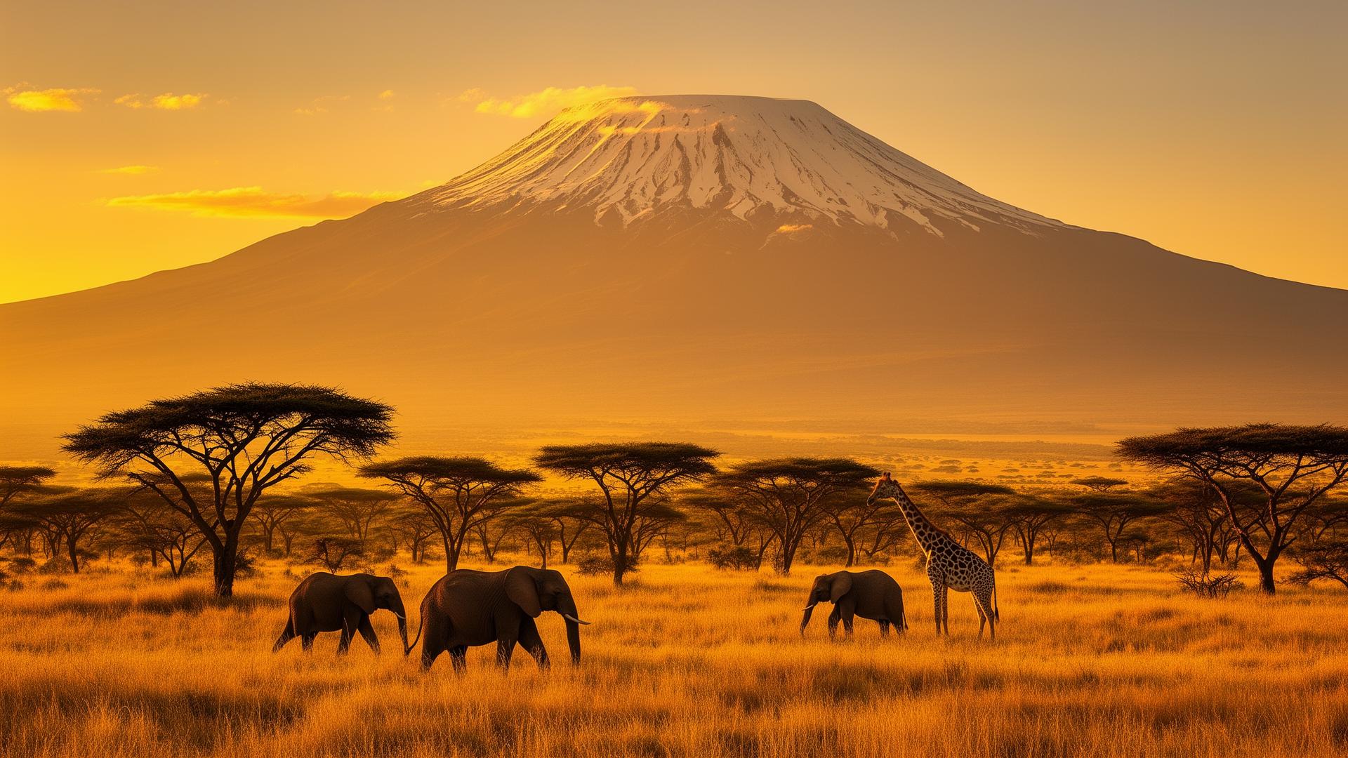 African savanna at golden hour